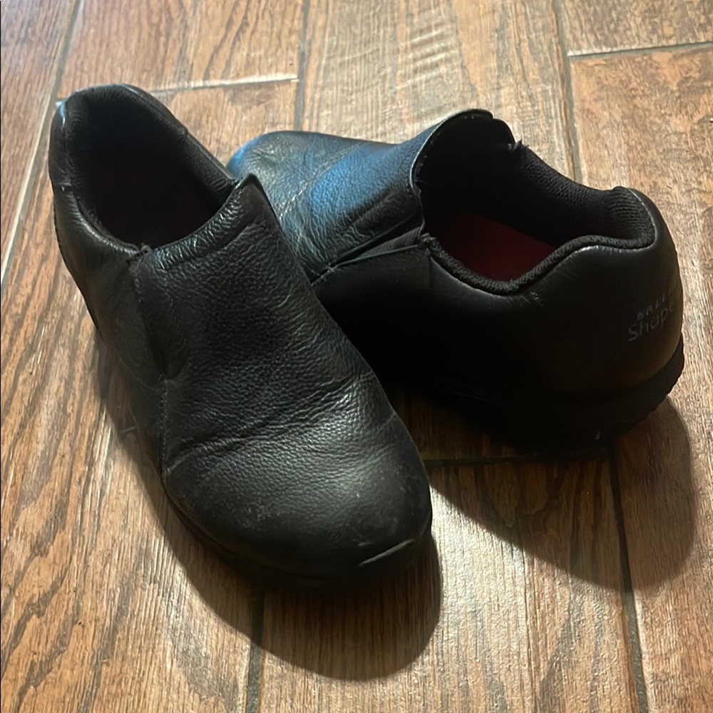 Skechers Black Mules Comfortable Slip-On Shape-ups